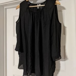 Black Cold Shoulder Top